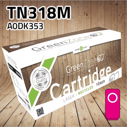 [GQTK353M] Green Zone para Konica Minolta A0DK353 (TN318M) Kit Toner Magenta (8.000 Copias)