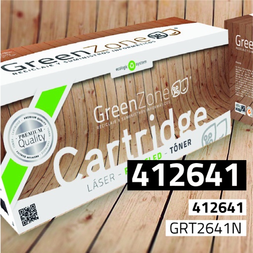 [GRT2641N] Green Zone para Ricoh 412641 Negro (3.000 Copias)