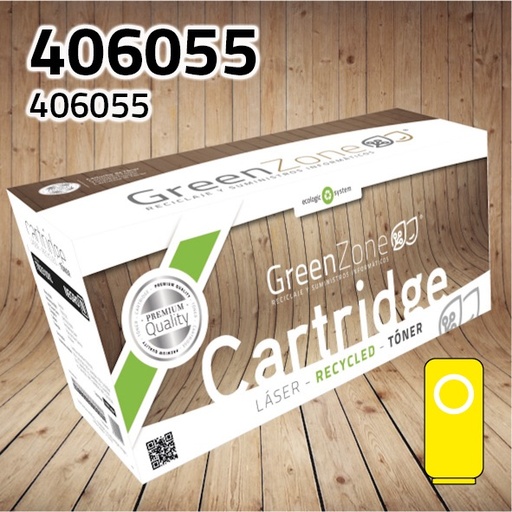 [GRT6055Y] Green Zone para Ricoh 406055 / 406147 Amarillo (2.000 Copias)
