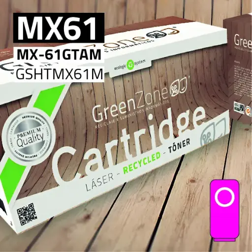 [GSHTMX61M] Green Zone para Sharp MX61 (MX-61GTAM) Kit Toner Magenta (24.000 Copias)
