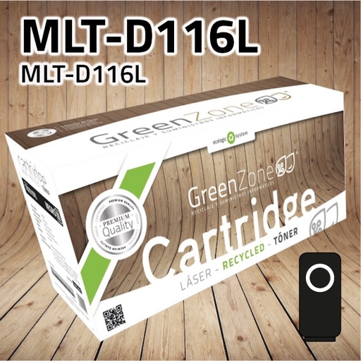 [GSTD116XN] Green Zone para Samsung MLT-D116L Negro (3.000 Copias)