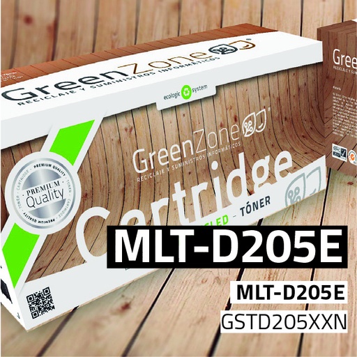[GSTD205XXN] Green Zone para Samsung MLT-D205E Negro (10.000 Copias)