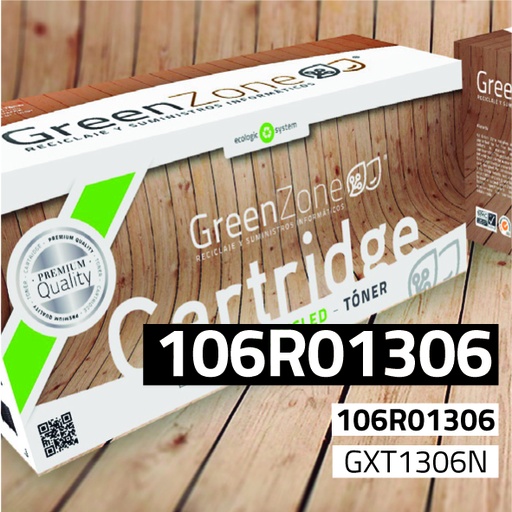 [GXT1306N] Green Zone para Xerox 106R01306 Kit Toner Negro (30.000 Copias)