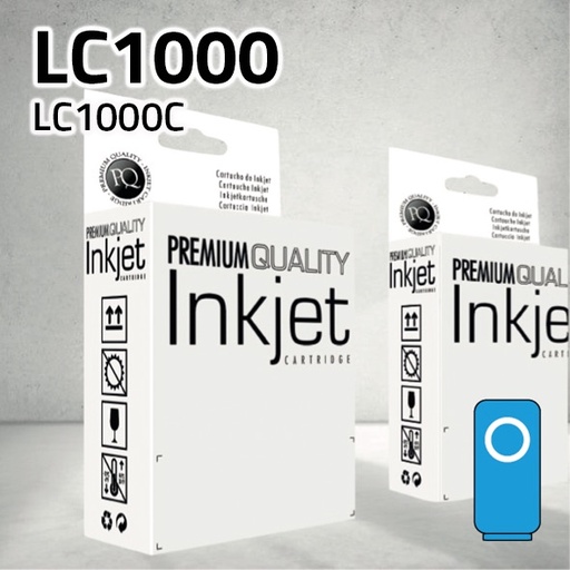 [CLBCLC1000C] Marca Clone para Brother LC970C / LC1000C Cian (15 ml)