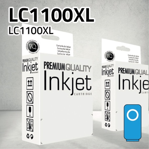 [CLBCLC1100XC] Marca Clone para Brother LC980/ LC985/ LC1100XL Cian (20.5 ml)