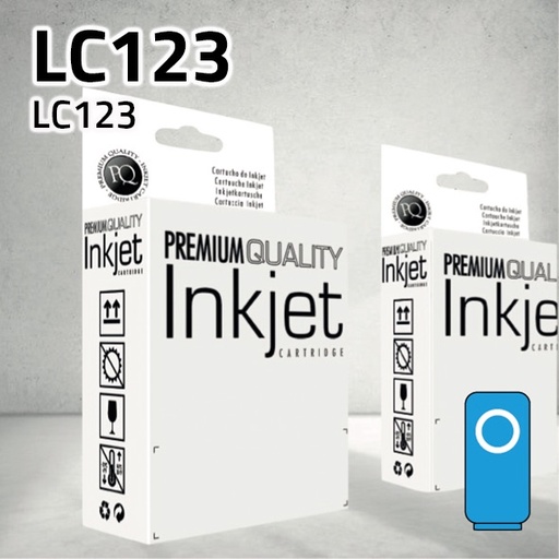 [CLBCLC123C] Marca Clone para Brother LC123 Cian (10ml)