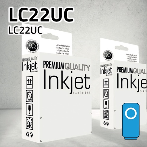 [CLBCLC22UXC] Marca Clone para Brother LC22UC Cian (1.200 Copias)