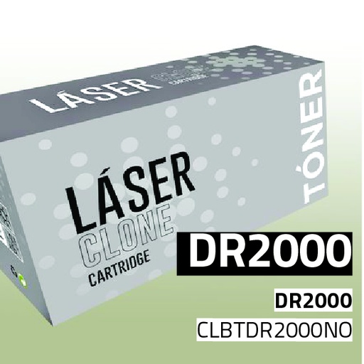 [CLBTDR2000NO] Marca Clone para Brother DR2000/ DR2005/ DR350 Kit Tambor Negro (20.000 Copias)