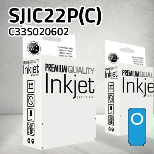 [CLECT0602C] Marca Clone para Epson C33S020602 (SJIC22P(C)) Cian (32,5 ml)