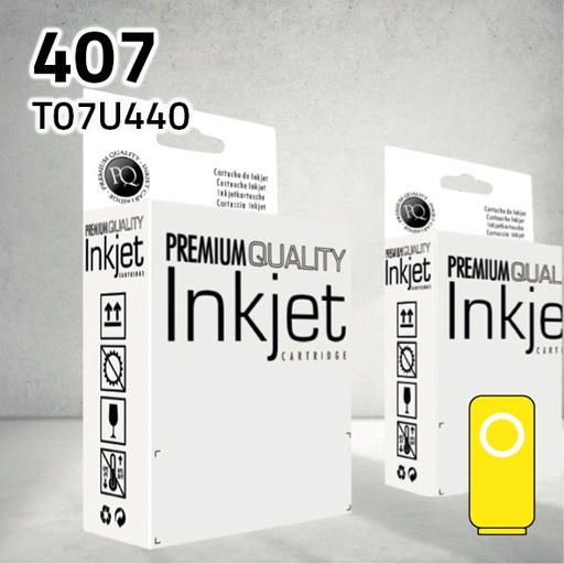 [CLECT07U4Y] Marca Clone para Epson T07U440 (407) Amarillo (1.900 Copias)