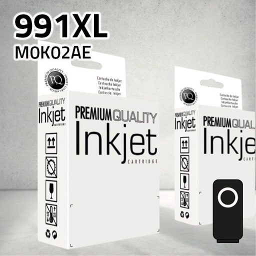 [CLHC0K02XN] Marca Clone para HP M0K02AE (991XL) Negro (20.000 Copias) Tinta pigmentada