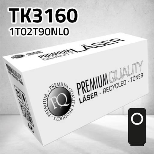 [CLKT3160N] Marca Clone para Kyocera TK3160 Kit Toner Negro (12.500 Copias)