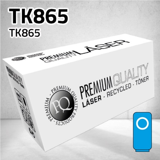 [CLKT865C] Marca Clone para Kyocera TK865 Cian (12.000 Copias)