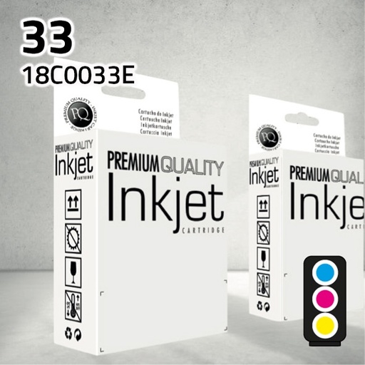 [CLLC1833C] Marca Clone para Lexmark (33) 18C0033 Color (3x6 ml)