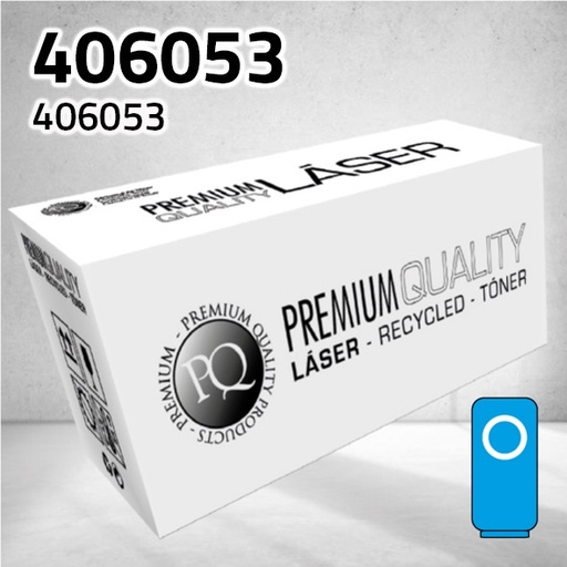 [CLRT6053C] Marca Clone para Ricoh 406053 / 406145 Cian (2.000 Copias)
