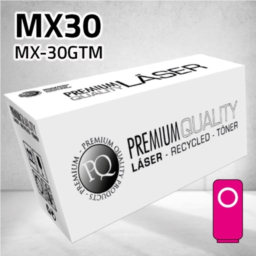 [CLSHTMX30M] Marca Clone para Sharp MX30 (MX-30GTM) Kit Toner Magenta (6.000 Copias)