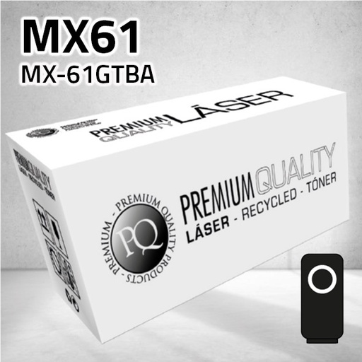 [CLSHTMX61N] Marca Clone para Sharp MX61 (MX-61GTBA) Kit Toner Negro (40.000 Copias)