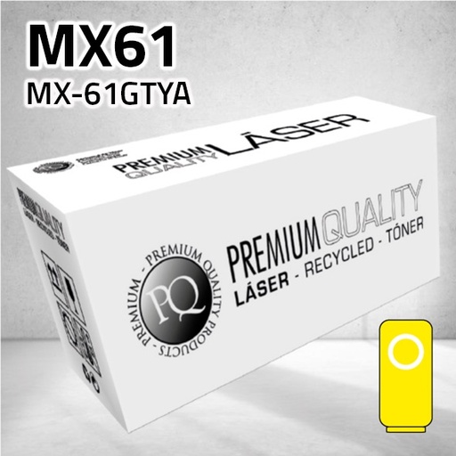 [CLSHTMX61Y] Marca Clone para Sharp MX61 (MX-61GTYA) Kit Toner Amarillo (24.000 Copias)