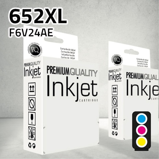 [CLHC6V24XC] Marca Clone para HP F6V24AE (652XL) Color (18 ml)