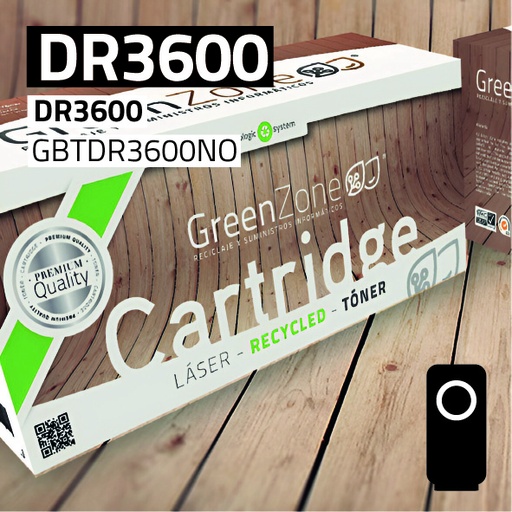 [GBTDR3600NO] Green Zone para Brother DR3600 Kit Tambor Negro (75.000 Copias)