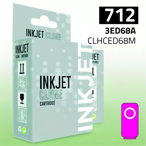 [CLHCED68M] Marca Clone para HP 3ED68A (712) Magenta (29 ml)