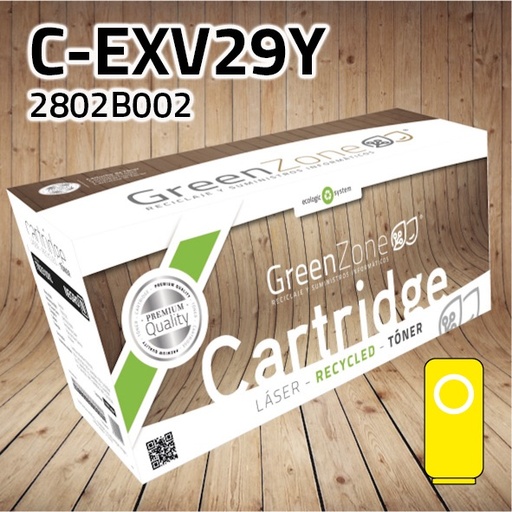 [GCTCEXV29Y] Green Zone para Canon (C-EXV29) 2802B002 Kit Toner Amarillo (27.000 Copias)