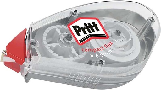 [2683110] Pritt Compact Flex Cinta Correctora 6mmx10m - Punta Flexible - Correcion Suave y Limpia - Correccion en 2 Sentidos - Capuchon Protector 