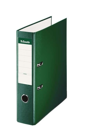 [42302] Esselte Archivador de Palanca - Formato Folio - Lomo 75mm - Capacidad para 500 Hojas - Color Verde 