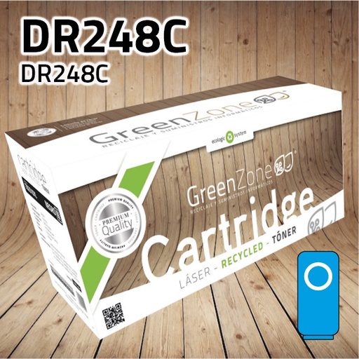 [GBTDR248CO] Green Zone para Brother DR248C Kit Tambor Cian (30.000 Copias)