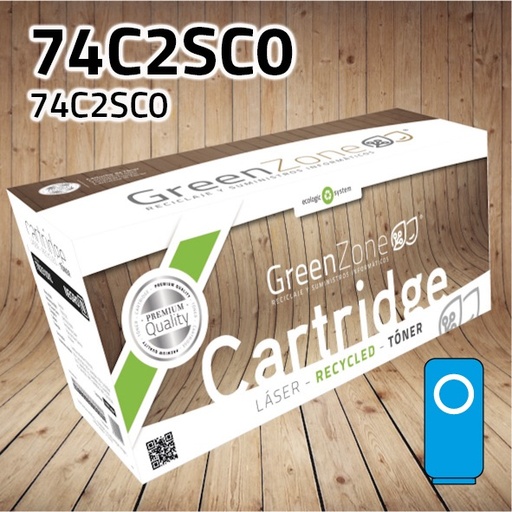 [GLTC2SC0C] Green Zone para Lexmark 74C2SC0 Cian (7.000 Copias)