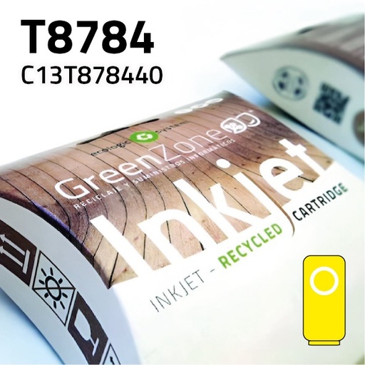 [GECT8784Y] Green Zone para Epson C13T878440 (T8784) Amarillo (50.000 Copias) Pigmentado