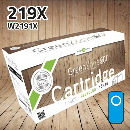 [GHTW2191XC] Green Zone para HP W2191X (219X) Tóner Cian (2.500 Copias)