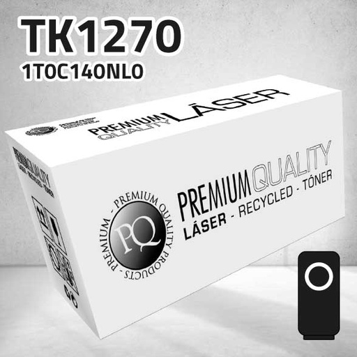 [CLKT1270N] Marca Clone para Kyocera TK1270 (1T0C140NL0) Kit Tóner Negro (10.000 Copias)