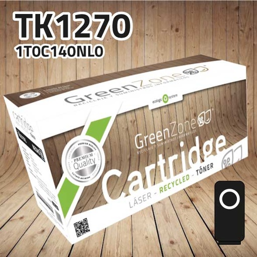 [GKT1270N] Green Zone para Kyocera TK1270 (1T0C140NL0) Kit Tóner Negro (10.000 Copias)